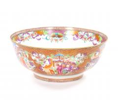 Antique 18th Century Chinese Export Porcelain Famille Rose Punch Bowl - 4552659