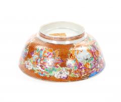 Antique 18th Century Chinese Export Porcelain Famille Rose Punch Bowl - 4552661