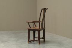 Antique 18th Century Chinese Yoke Back Armchair in Lacquered Pearwood - 4582524