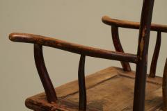Antique 18th Century Chinese Yoke Back Armchair in Lacquered Pearwood - 4582540
