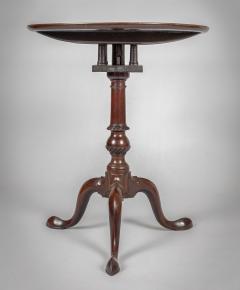 Antique 18th Century George III Mahogany Tilt Top Pedestal Birdcage Tea Table - 3566074