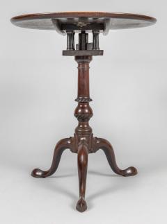 Antique 18th Century George III Mahogany Tilt Top Pedestal Birdcage Tea Table - 3566077
