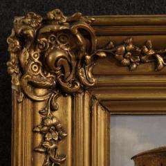 Antique 18th century painting on panel Arcadian landscape with knight - 4335405