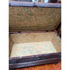 Antique 1920 s Crocodile Leather Steamer Trunk Coffee Table - 4648854