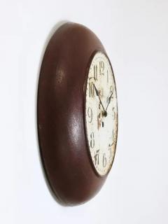 Antique 1920s Public Iron Wall Clock With Hand Painted Dial Industrial Style - 4064670
