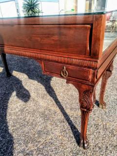 Antique 1930s Highly Carved Walnut and Glass Jewelry Display Case - 3877641