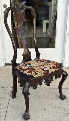 Antique 19c Carved Chippendale Mahogany Ball Claw Foot Side Chair - 3919992