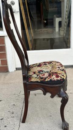 Antique 19c Carved Chippendale Mahogany Ball Claw Foot Side Chair - 3919993