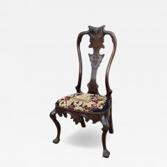 Antique 19c Carved Chippendale Mahogany Ball Claw Foot Side Chair - 3923076