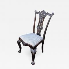 Antique 19c Carved Chippendale Style Desk or Side Chair - 1685144