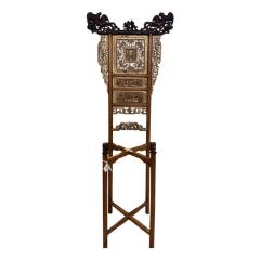 Antique 19c Chinese Giltwood Wash Stand With Carved Dragons - 4323125