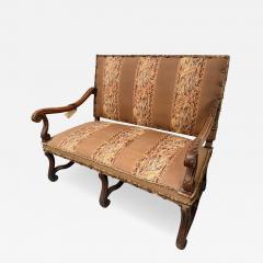 Antique 19c French Carved Walnut Tapestry Sofa Settee - 4762634