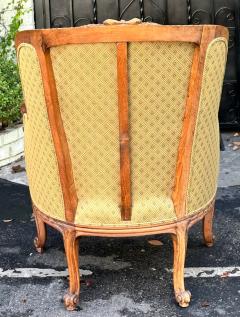 Antique 19c French Fruitwood Bergere Arm Chair - 2928509