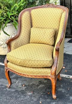 Antique 19c French Fruitwood Bergere Arm Chair - 2928524