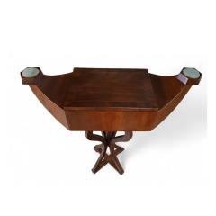 Antique 19c Gondola Form Sewing Box Work Table - 4247370