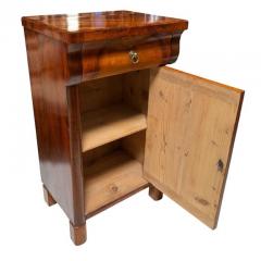Antique 19c Mahogany Paris Apartment Nightstand Side Table Cabinet - 4232231