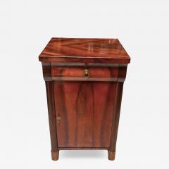 Antique 19c Mahogany Paris Apartment Nightstand Side Table Cabinet - 4237459