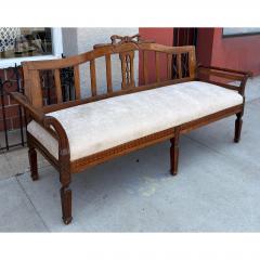 Antique 19c Swedish Gustavian Sofa Settee W Bow Motif - 4648848