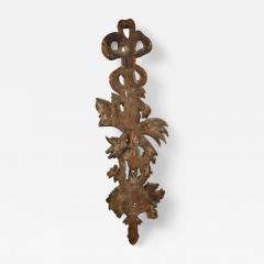 Antique 19th C Carved Floral Wall Frieze Sculpture - 4127760