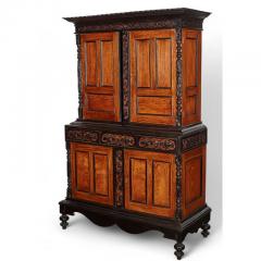 Antique 19th C Ceylonese British Colonial Satin Wood and Ebony Cabinet - 4045807