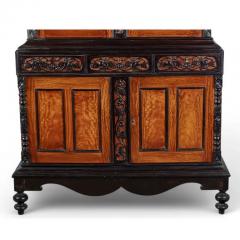 Antique 19th C Ceylonese British Colonial Satin Wood and Ebony Cabinet - 4045814