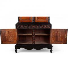 Antique 19th C Ceylonese British Colonial Satin Wood and Ebony Cabinet - 4045833