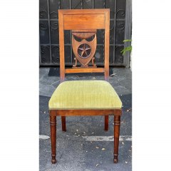 Antique 19th C Empire Star Shield Coat of Arms Dining Chairs - 3474220