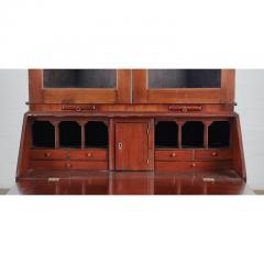Antique 19th C English Country Mahogany Secretary Bookcase - 3536763