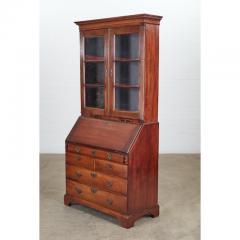 Antique 19th C English Country Mahogany Secretary Bookcase - 3536765