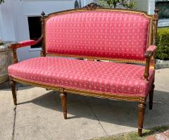 Antique 19th C French Louis XVI Giltwood Sofa Settee - 2589529