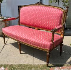 Antique 19th C French Louis XVI Giltwood Sofa Settee - 2589530