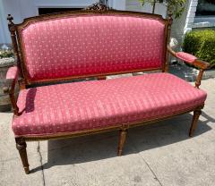 Antique 19th C French Louis XVI Giltwood Sofa Settee - 2589545