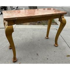 Antique 19th C George I Style Giltwood Sienna Marble Console Table - 4206395