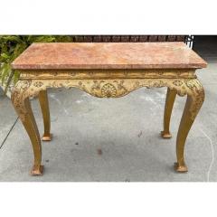 Antique 19th C George I Style Giltwood Sienna Marble Console Table - 4206396