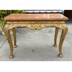 Antique 19th C George I Style Giltwood Sienna Marble Console Table - 4206398