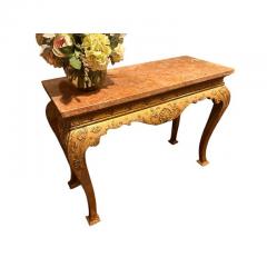 Antique 19th C George I Style Giltwood Sienna Marble Console Table - 4206399