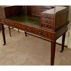 Antique 19th C Inlaid Mahogany Leather Top Carlton House Desk - 3807884