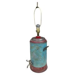Antique 19th C Neoclassical Style Tole Water Cooler Table Lamp - 4089335