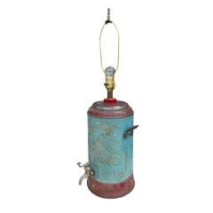 Antique 19th C Neoclassical Style Tole Water Cooler Table Lamp - 4089336