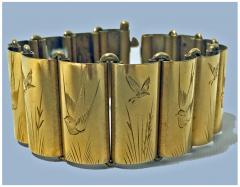 Antique 19th Century Aesthetic Silver Gilt Bracelet English c 1880 - 116150