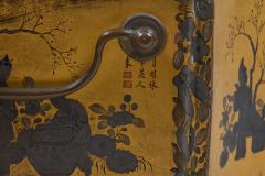 Antique 19th Century Chinese Export Black Lacquer Tea Caddy - 4688181