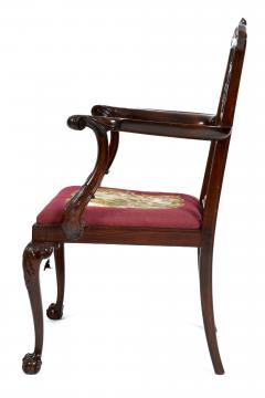 Antique 19th Century English Chippendale Mahogany Armchair  - 1237987