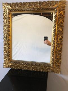 Antique 19th Century Fine Giltwood Mirror with Leaf Vine and Floral Carvings - 2980736