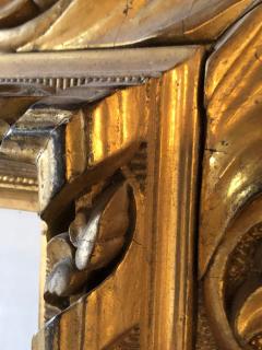 Antique 19th Century Fine Giltwood Mirror with Leaf Vine and Floral Carvings - 2980742