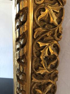 Antique 19th Century Fine Giltwood Mirror with Leaf Vine and Floral Carvings - 2980744