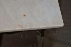 Antique 19th Century French Iron and Marble Patisserie Table - 3524032