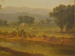 Antique 19th Century Hudson River Valley Oil Landscape Painting - 1052604