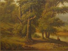 Antique 19th Century Hudson River Valley Oil Landscape Painting - 1052605