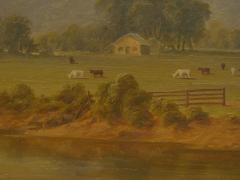 Antique 19th Century Hudson River Valley Oil Landscape Painting - 1052611