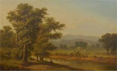 Antique 19th Century Hudson River Valley Oil Landscape Painting - 1052657
